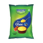 Premium Pure Cow Ghee By Govind | Rich In Vitamins A, D & E Healthy Nutrients Desi Ghee Good For Boost Immunity | (500ml) 16.9 Ounce | Pouch Pack